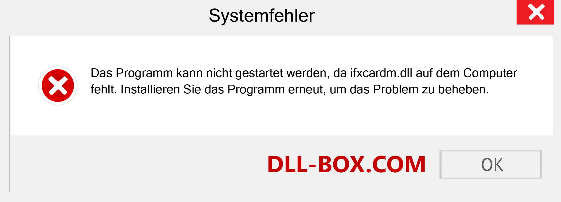 ifxcardm.dll-Datei fehlt?. Download für Windows 7, 8, 10 - Fix ifxcardm dll Missing Error unter Windows, Fotos, Bildern