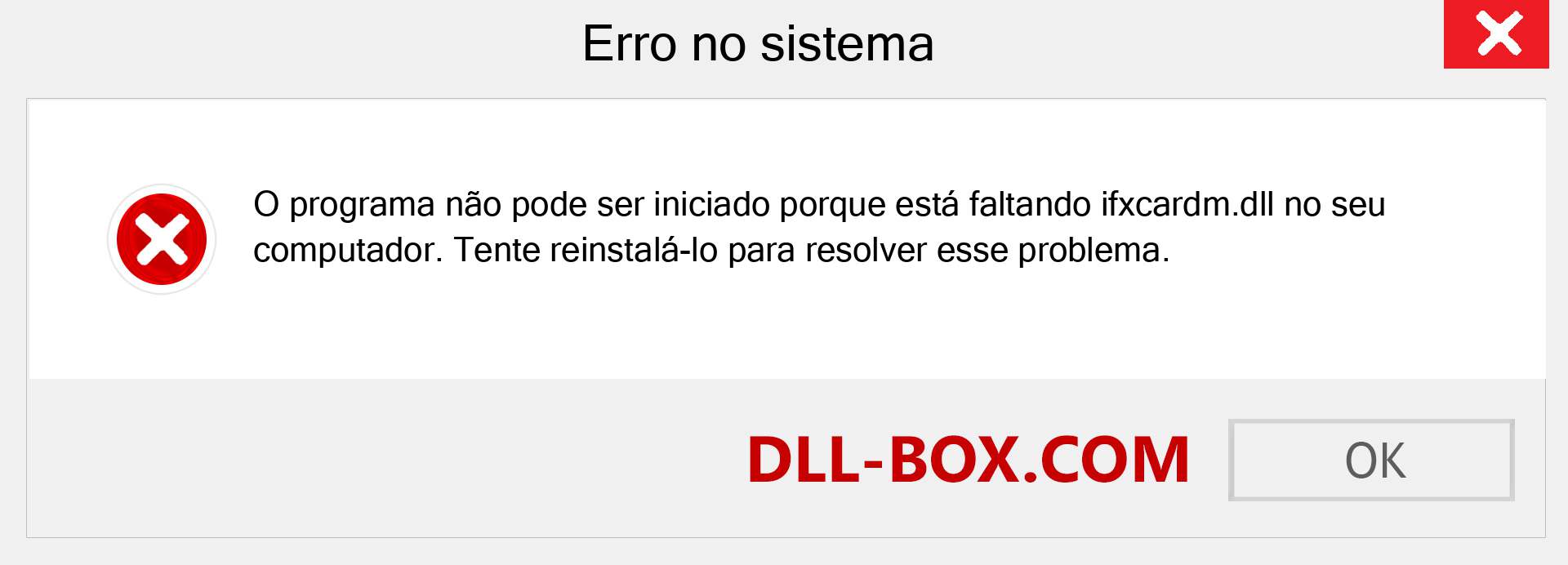 Arquivo ifxcardm.dll ausente ?. Download para Windows 7, 8, 10 - Correção de erro ausente ifxcardm dll no Windows, fotos, imagens